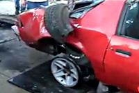 Carnage Video: Camaro Ripped Open Like a Tin Can by a Tire Explosion